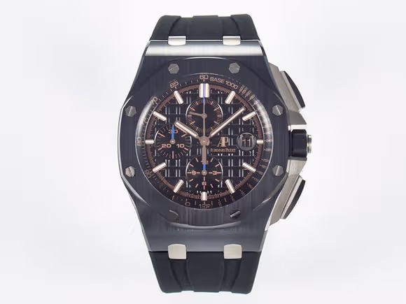 Audemars Piguet Royal Oak Offshore 44mm Black Ceramic TKF 11 Best Edition Black Dial on Black Rubber Strap A3126-fasswatch