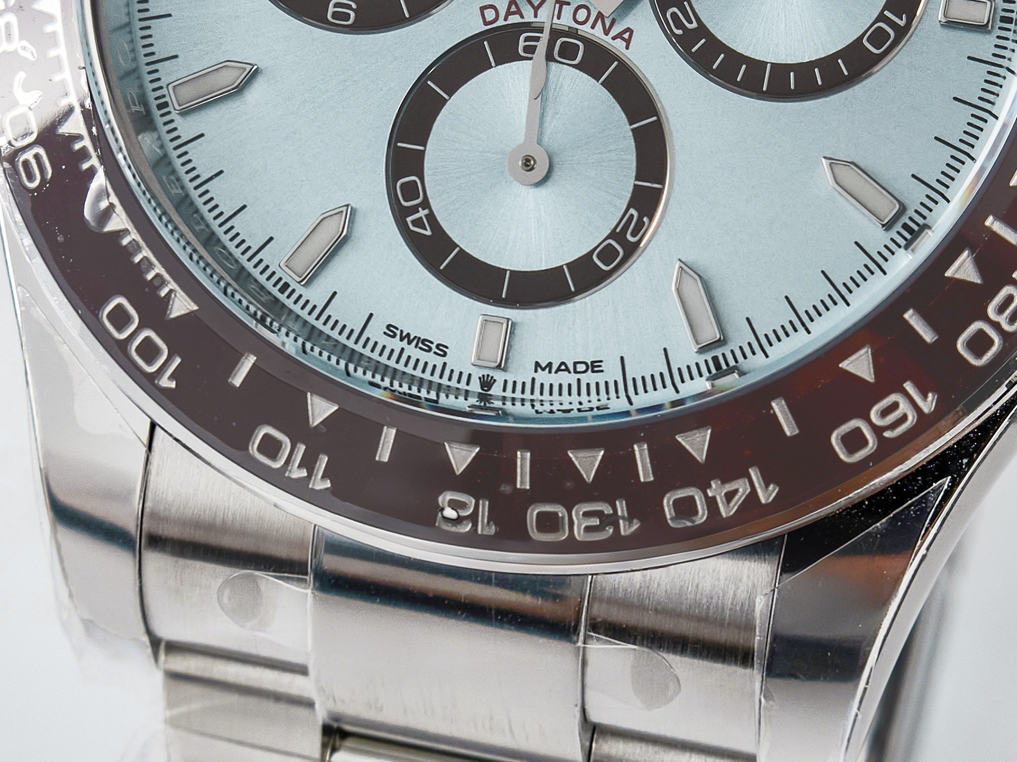 Rolex Daytona 126506 Clean 1:1 Best Edition 904L Steel Ice Blue Dial Crystral Markers on SS Bracelet SH4131-fasswatch