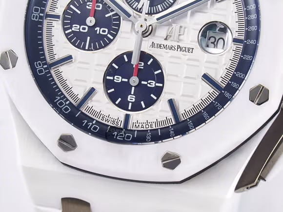 Audemars Piguet Royal Oak Offshore 44mm White Ceramic TKF 11 Best Edition White Dial on White Rubber Strap A3126-fasswatch