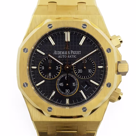 Audemars Piguet Royal Oak Self-Winding Chronograph Black Dial in Yellow Gold-fasswatch