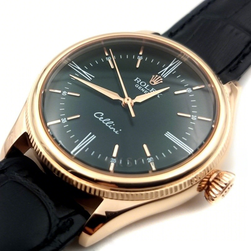 Rolex Cellini Time in Everest Gold 50505 (Black Dial)-fasswatch