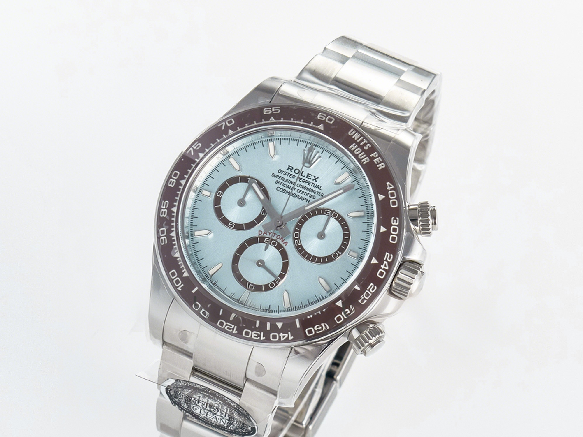 Rolex Daytona 126506 Clean 1:1 Best Edition 904L Steel Ice Blue Dial Lume Markers on SS Bracelet SH4131-fasswatch