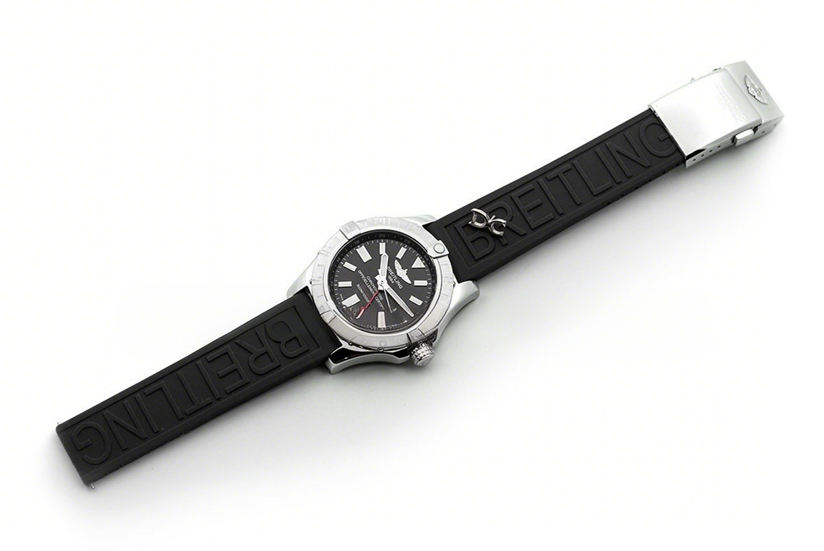 Breitling Avenger II GMT Black Dial in Steel-fasswatch