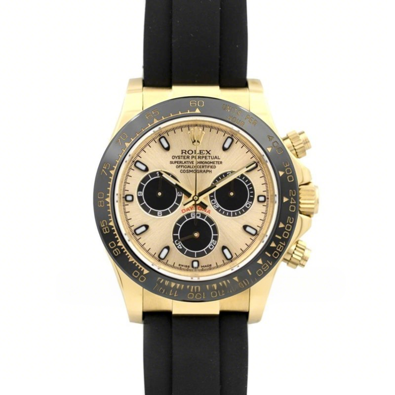 Rolex Daytona 116518LN Champagne Dial in Yellow Gold-fasswatch