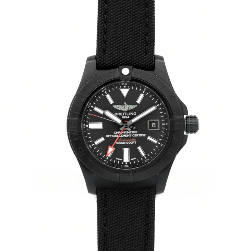 Breitling Avenger II GMT Black Dial in PVD-fasswatch