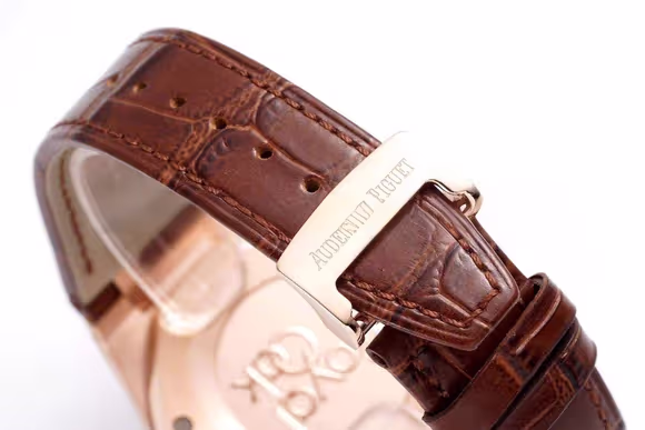 Audemars Piguet Royal Oak Self-Winding Chronograph Grey Dial in Rose Gold on Leather Strap-fasswatch