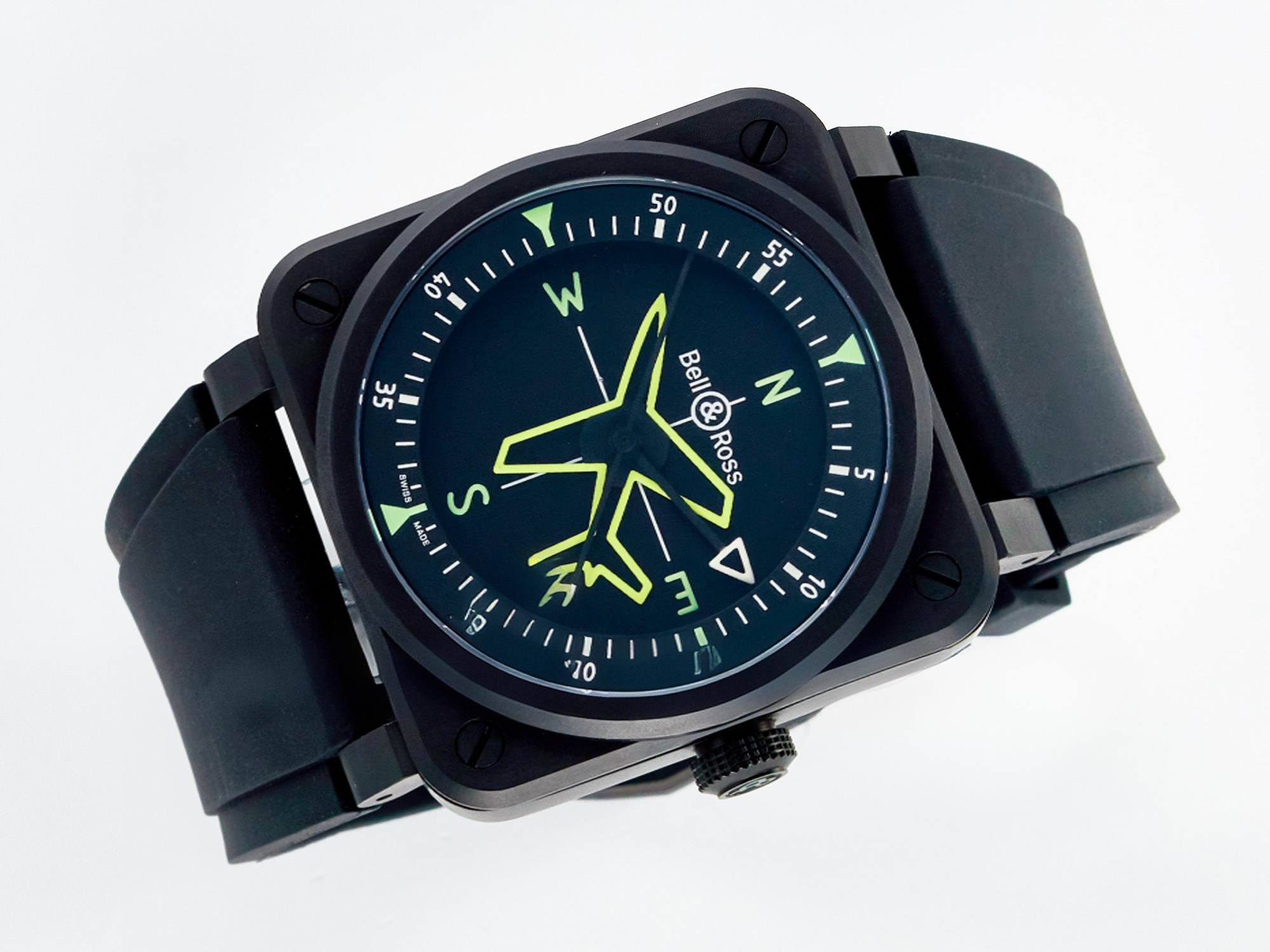 Breitling BR03A Instruments BRF 1:1 Best Edition Black Dial on Black Rubber Strap A2824-fasswatch