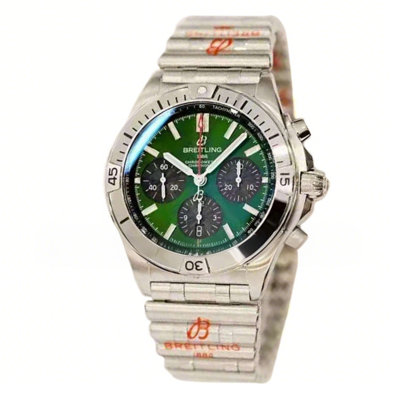 Breitling Chronomat B01 42 Bentley Green Dial Ref AB01343A1L1A1-fasswatch
