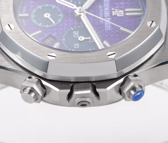 Audemars Piguet Royal Oak Self-Winding Chronograph Purple/Blue Dial in Steel-fasswatch