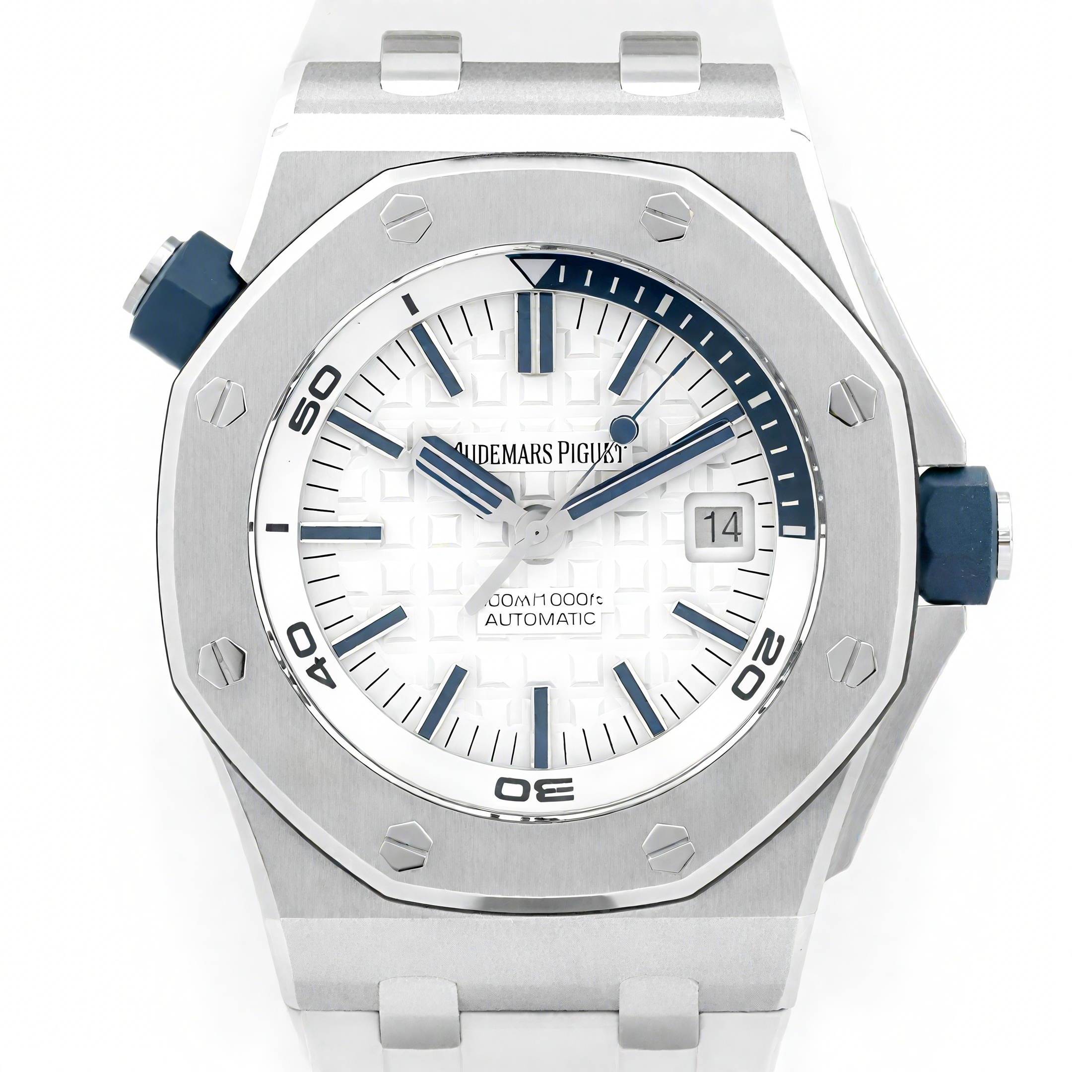 Audemars Piguet Royal Oak Offshore Diver Steel White Dial 15710ST SIHH 2017-fasswatch