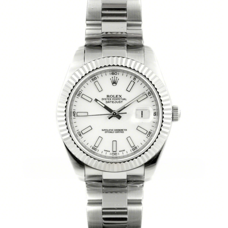 Rolex Datejust II 116300 White Dial-fasswatch