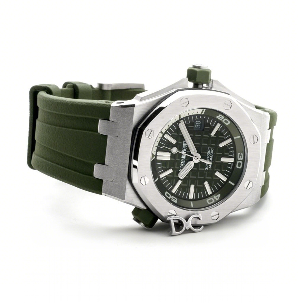 Audemars Piguet Royal Oak Offshore Diver Steel Khaki Dial 15710ST-fasswatch