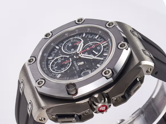 Audemars Piguet Royal Oak Offshore Schumacher SS TKF Best Edition GrayBlack Dial on Gray Rubber Strap A3126-fasswatch