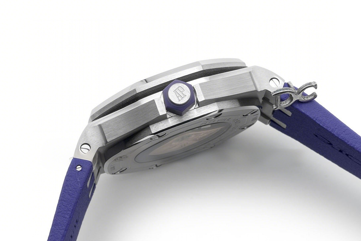 Audemars Piguet Royal Oak Offshore Diver Steel Purple Dial 15710ST-fasswatch