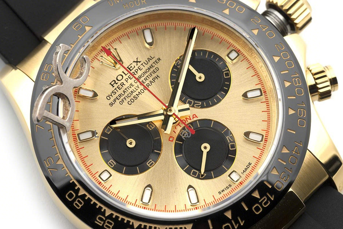 Rolex Daytona 116518LN Champagne Red Dial in Yellow Gold-fasswatch