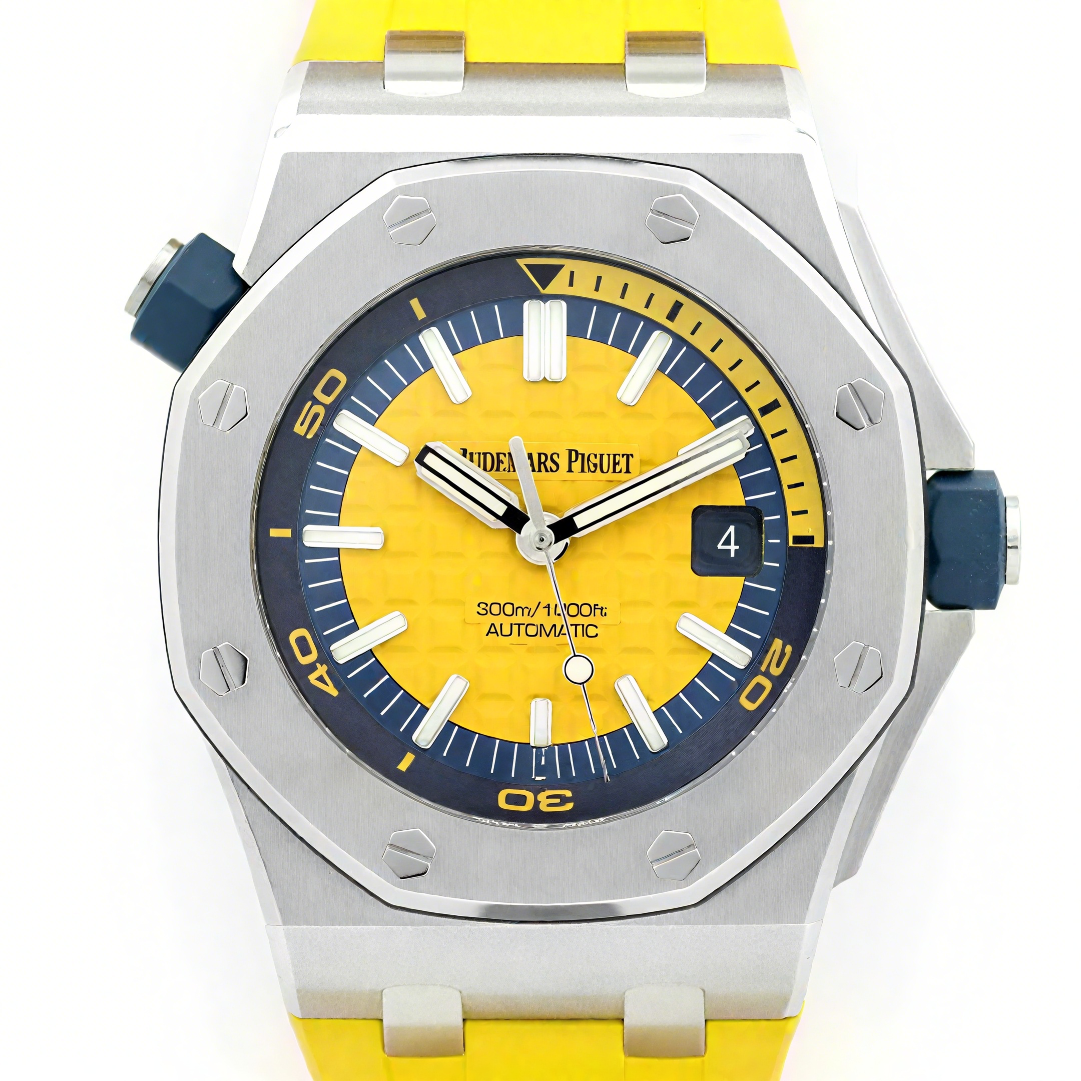 Audemars Piguet Royal Oak Offshore Diver Steel Yellow Dial 15710ST SIHH 2017-fasswatch