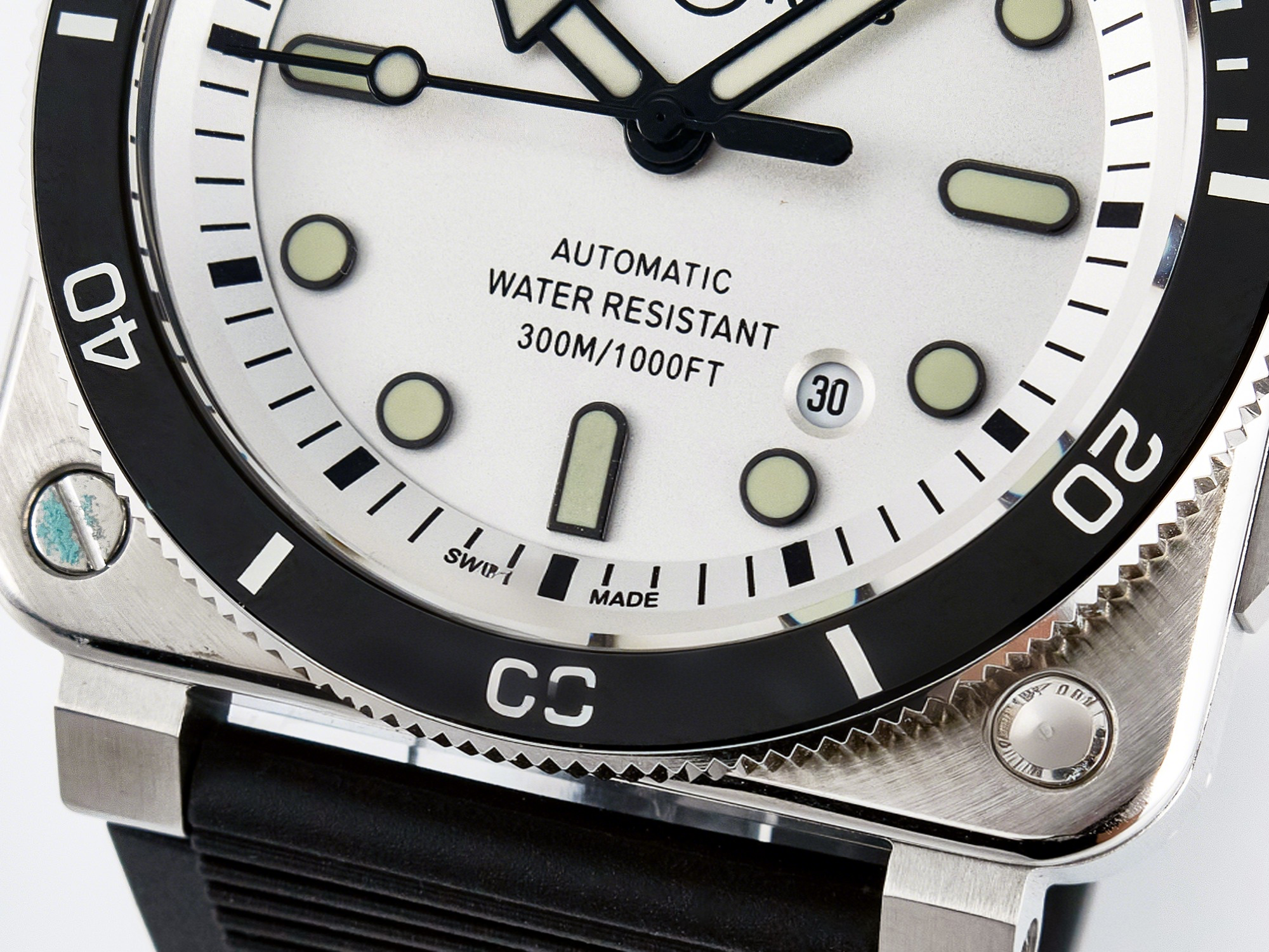 Breitling BR03-92 Diver BRF 1:1 Best Edition White Dial on Black Rubber Strap A2824-fasswatch