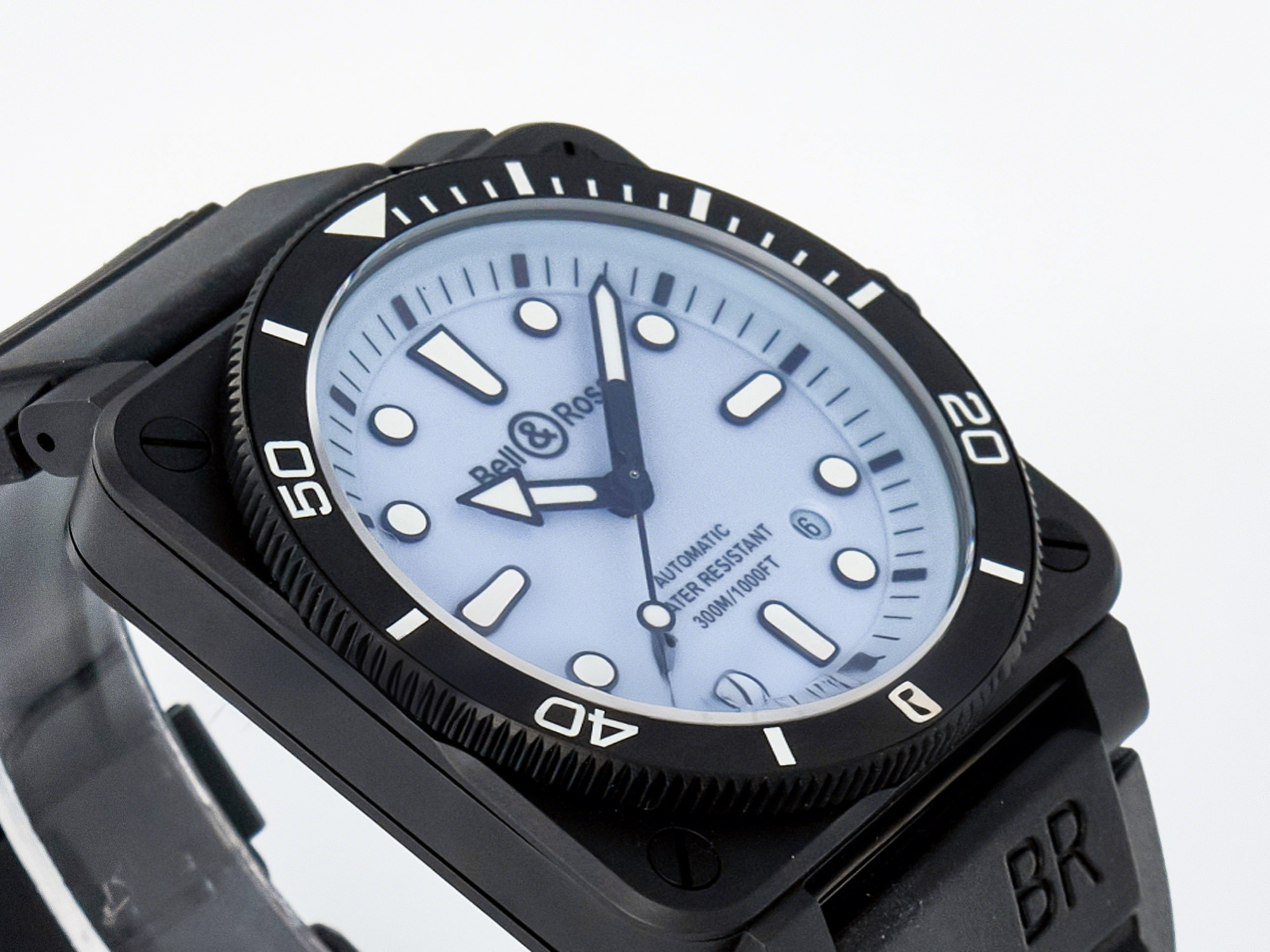 Breitling BR03A Instruments BRF 1:1 Best Edition Blue Dial on Black Rubber Strap A2824-fasswatch