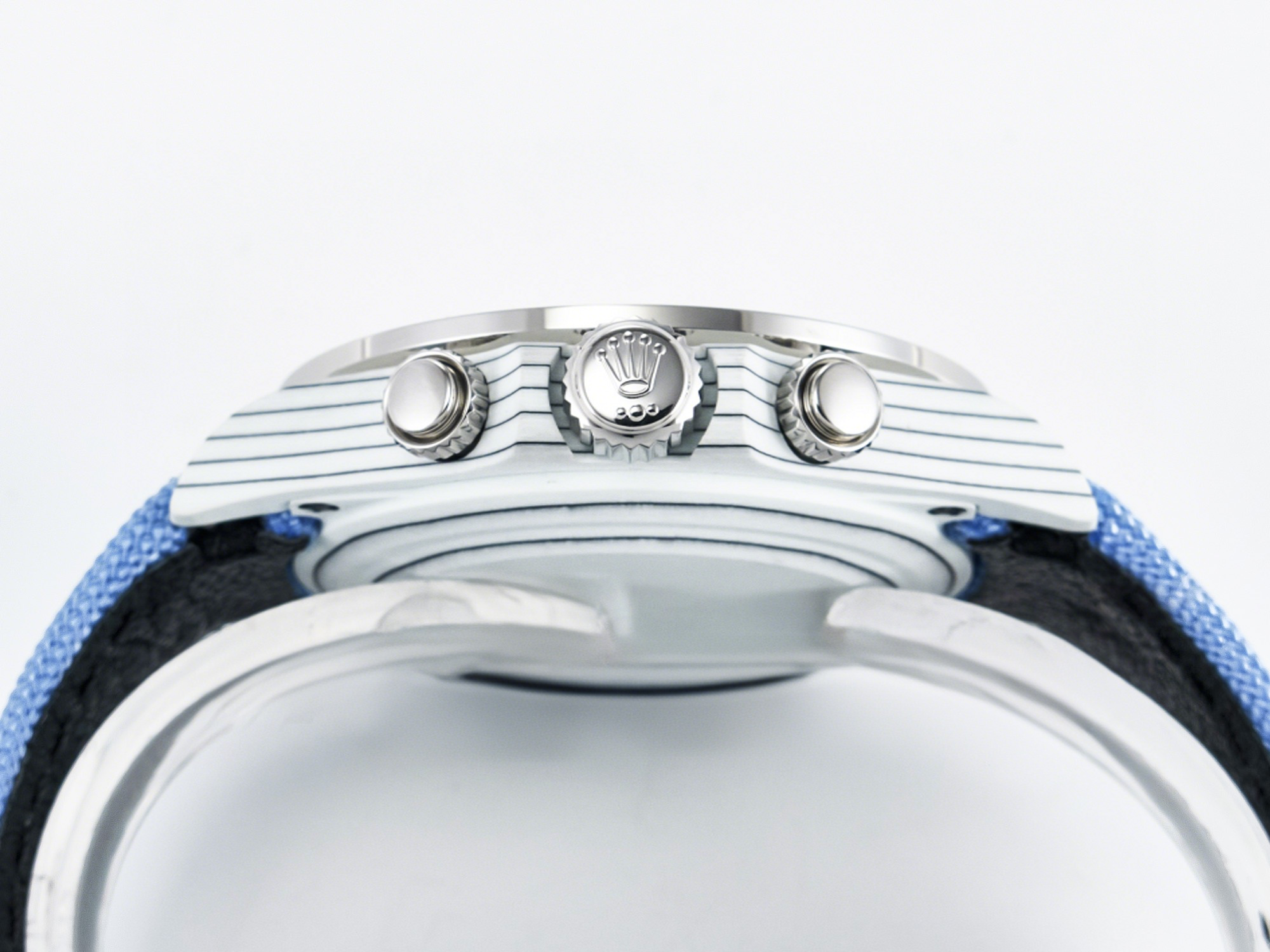 Rolex Daytona Artisans SS GETF Best Edition Blue Skeleton Dial Diamonds Bezel on SS Bracelet DD4802-fasswatch