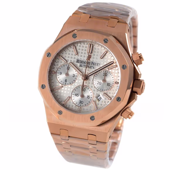 Audemars Piguet Royal Oak Self-Winding Chronograph White Dial in Rose Gold-fasswatch