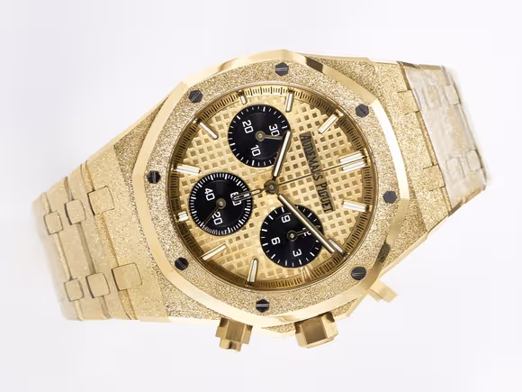 Audemars Piguet Royal Oak Chrono 26240 Frosted YG APSF 11 Best Edition YG Dial on Bracelet SA4401 Super Clone-fasswatch