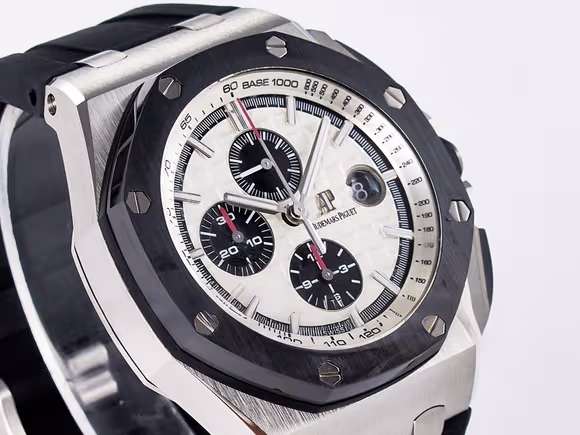 Audemars Piguet Royal Oak Offshore 44mm SS TKF 11 Best Edition White Dial on Black Rubber Strap A3126-fasswatch