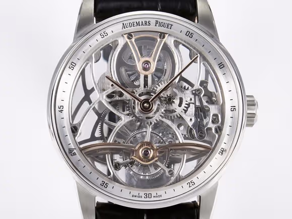 Audemars Piguet CODE 11.59 Tourbillon 26600 SS APPF Best Edition White Dial on Black Leather Strap A2948-fasswatch