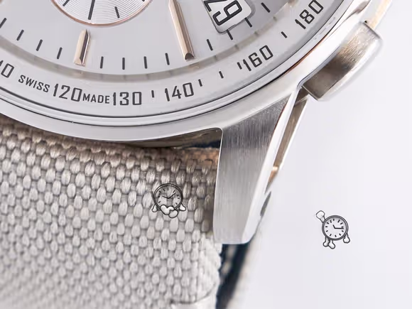 Audemars Piguet Code 11.59 Chrono 26393 SS APPF Best Edition Silver Dial on White Nylon Strap A4401-fasswatch