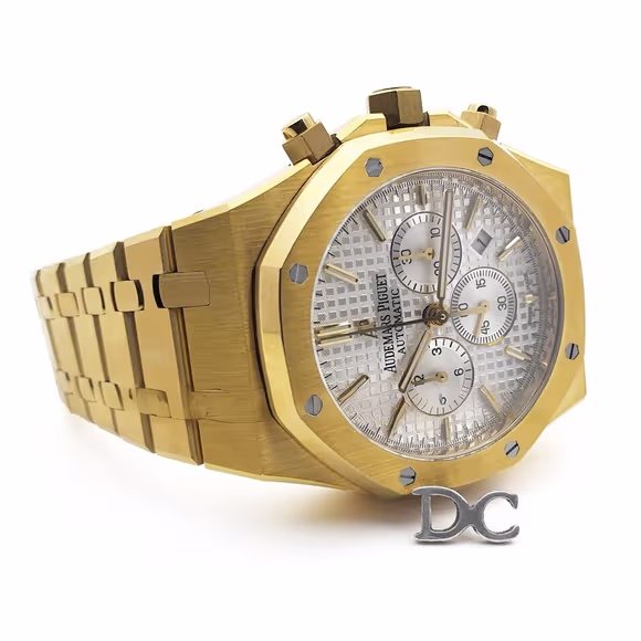 Audemars Piguet Royal Oak Self-Winding Chronograph White Dial in Yellow Gold-fasswatch