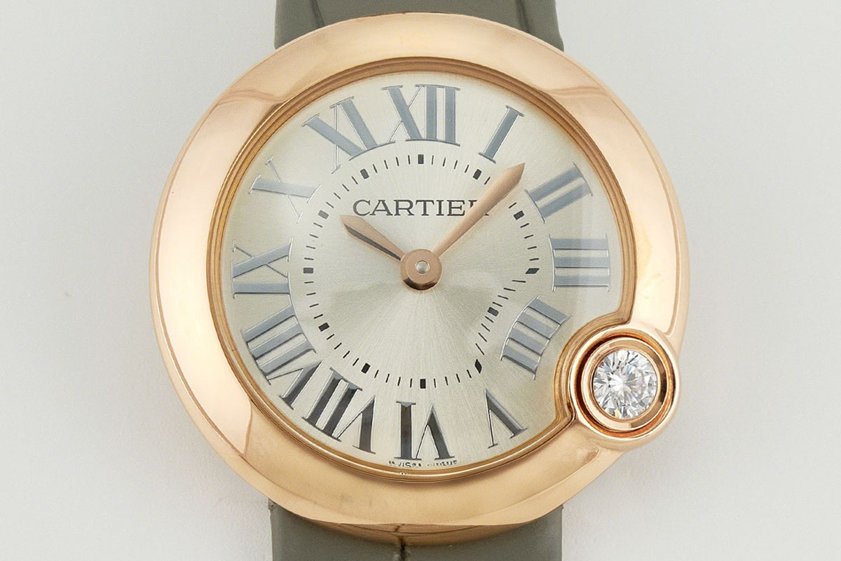 Cartier Ballon Blanc 30mm Silver Dial in Rose Gold-fasswatch