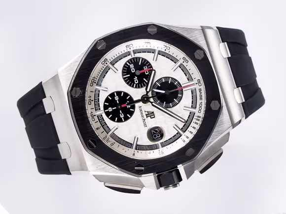 Audemars Piguet Royal Oak Offshore 44mm SS TKF 11 Best Edition White Dial on Black Rubber Strap A3126-fasswatch