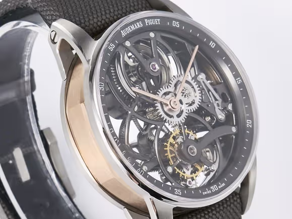 Audemars Piguet CODE 11.59 Tourbillon 26600 SS APPF Best Edition Grey Dial on Grey Nylon Strap A2948-fasswatch