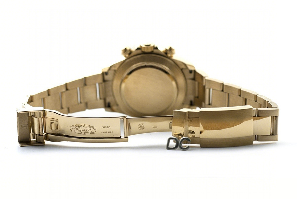 Rolex Daytona 116515 Black Dial with Yellow Gold Bracelet-fasswatch