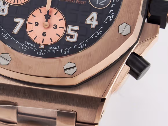 Audemars Piguet Royal Oak Offshore 42mm RG TKF Best Edition Black Dial on RG Bracelet A7750-fasswatch