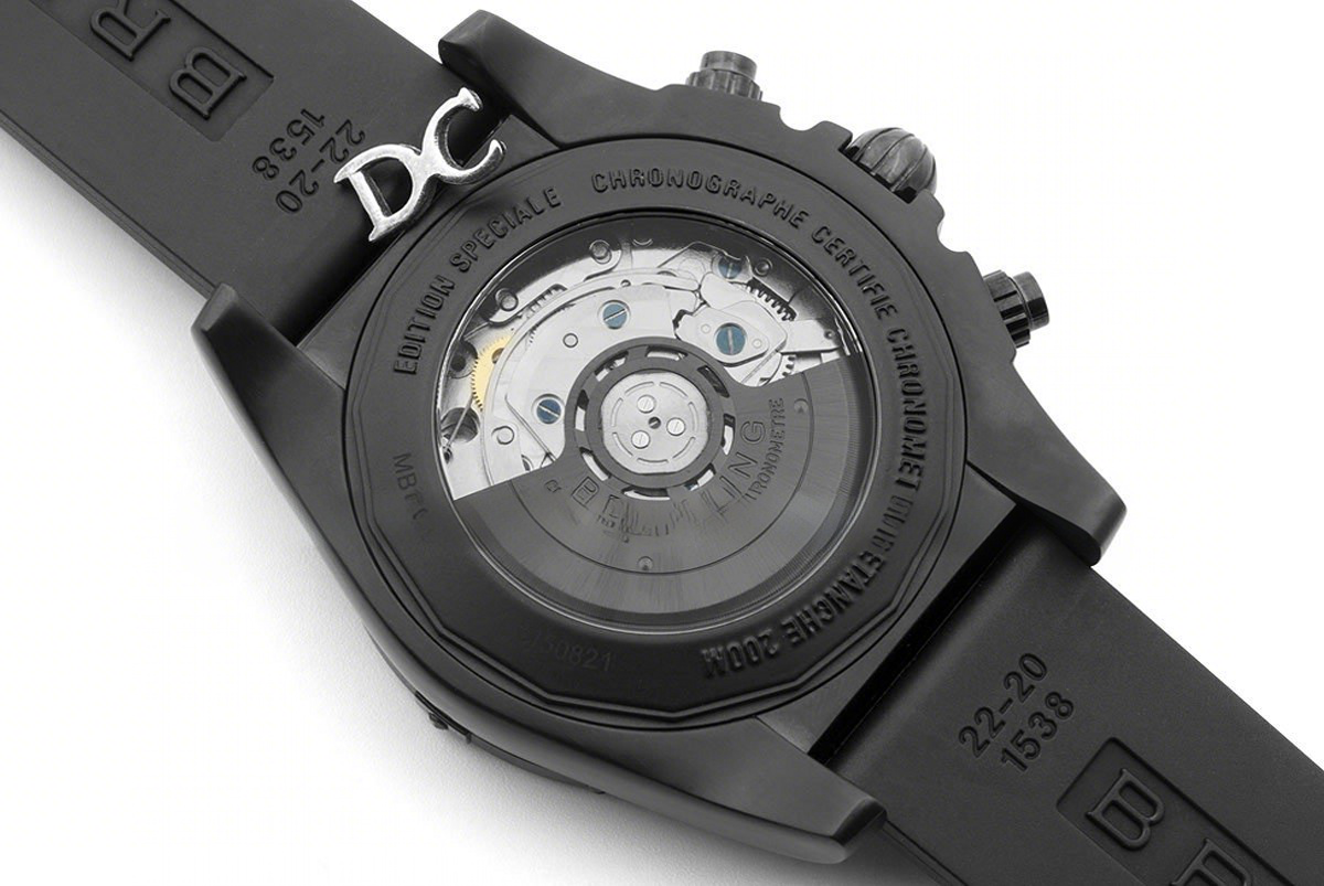 Breitling Chronomat 44 Blacksteel Chronograph Black Dial in PVD-fasswatch