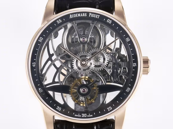 Audemars Piguet CODE 11.59 Tourbillon 26600 RG APPF Best Edition Black Dial on Black Leather Strap A2948-fasswatch