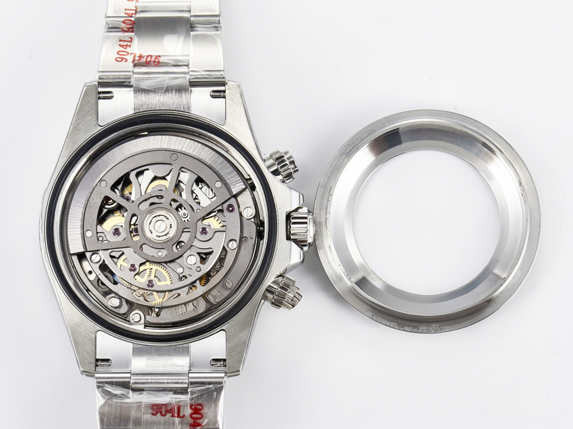 Rolex Daytona Artisans SS GETF Best Edition Blue Skeleton Dial Diamonds Bezel on SS Bracelet DD4802-fasswatch