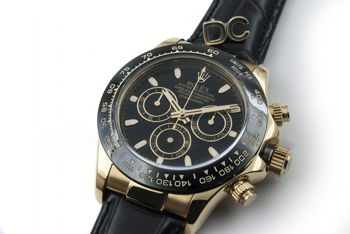 Rolex Daytona 116515 Black Dial in Yellow Gold-fasswatch