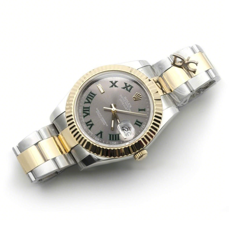 Rolex Datejust II 111497 Silver Dial in Gold/Steel with Roman Markers on Oyster Bracelet-fasswatch