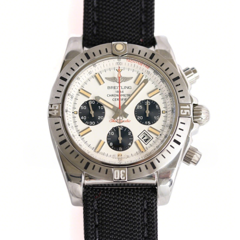 Breitling Chronomat 44 Airborne 30th Anniversary White Dial Ref: AB01154G-G786-fasswatch