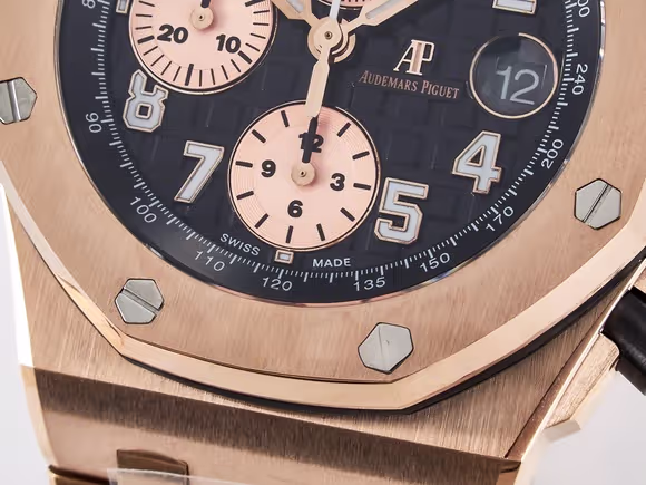 Audemars Piguet Royal Oak Offshore 42mm RG TKF Best Edition Black Dial on RG Bracelet A7750-fasswatch