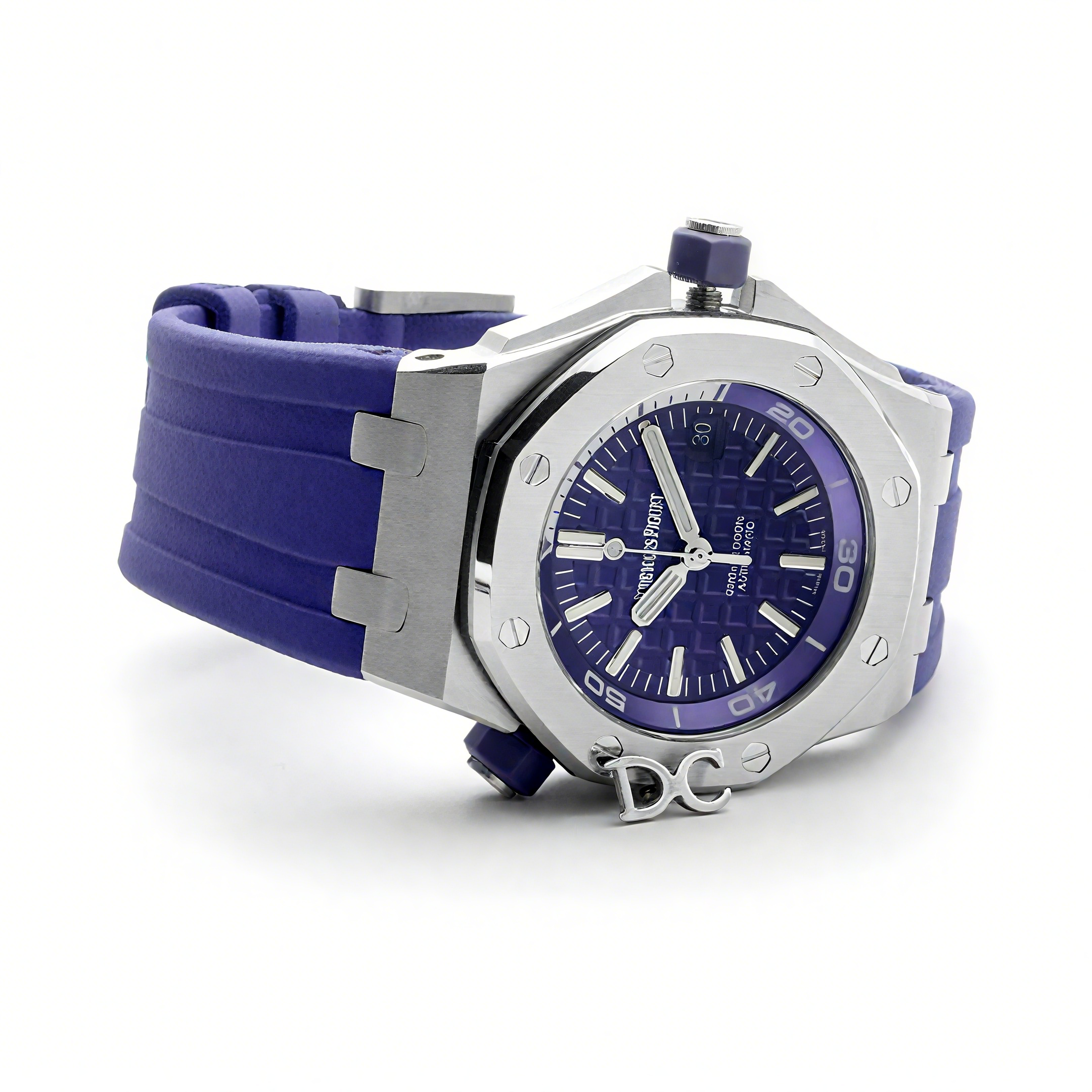 Audemars Piguet Royal Oak Offshore Diver Steel Purple Dial 15710ST-fasswatch