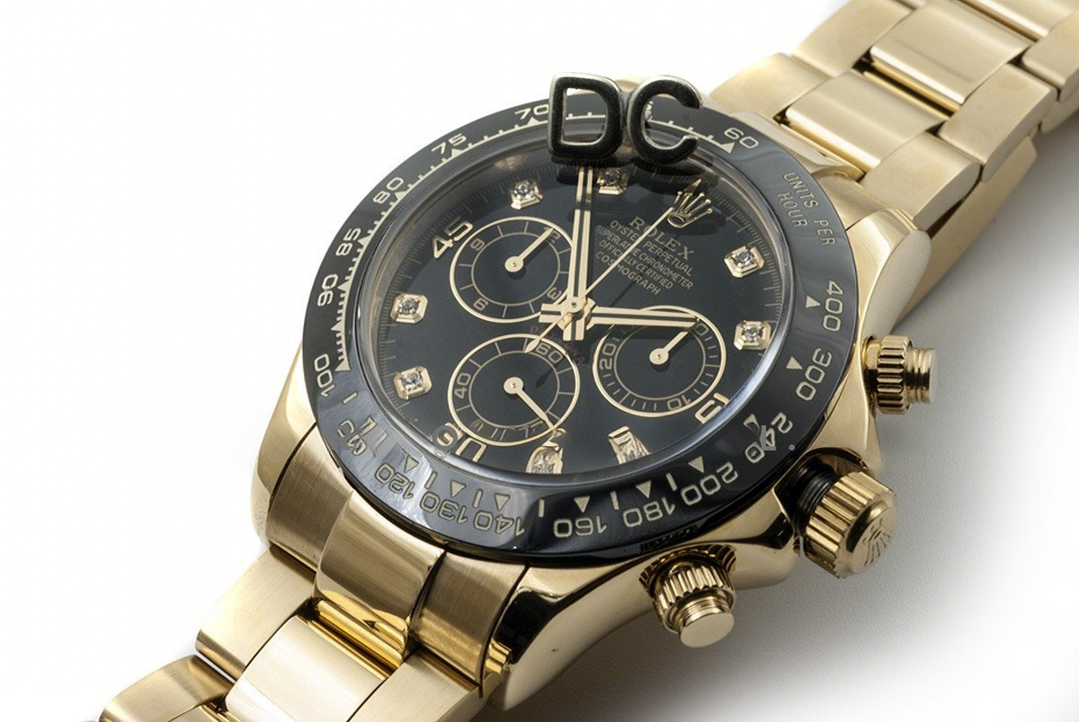 Rolex Daytona 116515 Black Dial with Yellow Gold Bracelet-fasswatch