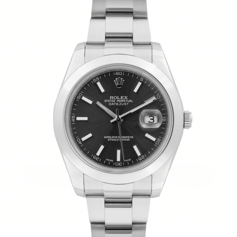 Rolex Datejust II 116300 Black Dial Stick Markers-fasswatch