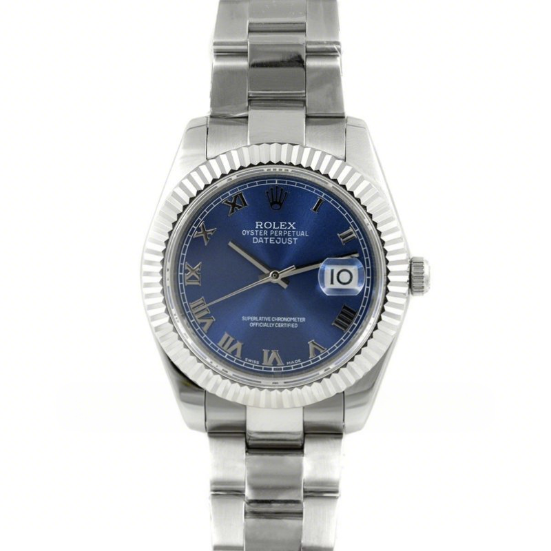 Rolex Datejust II 116300 Blue Dial Roman Numerals-fasswatch