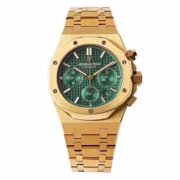 Audemars Piguet Royal Oak Self-Winding Chronograph Green Dial in Yellow Gold-fasswatch
