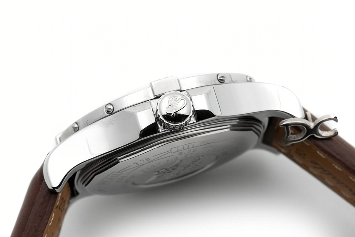 Breitling Avenger II GMT Silver Dial in Steel on Leather Strap-fasswatch