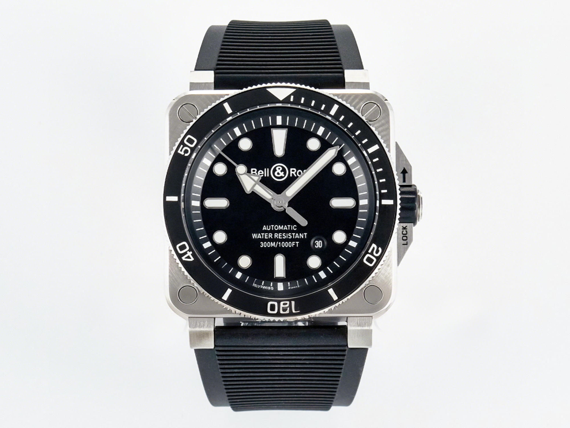 Breitling BR03-92 Diver BRF 1:1 Best Edition Black Dial on Black Rubber Strap A2824-fasswatch