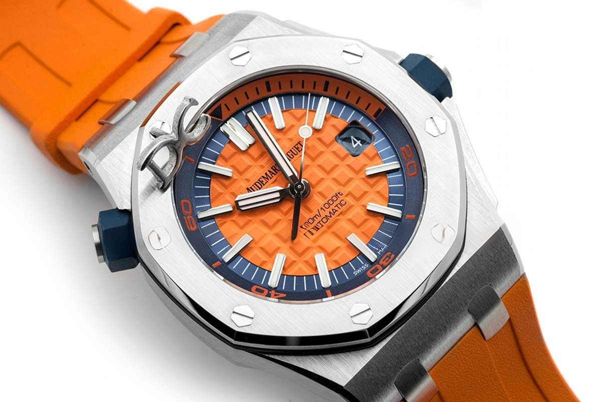 Audemars Piguet Royal Oak Offshore Diver Steel Orange Dial 15710ST SIHH 2017-fasswatch