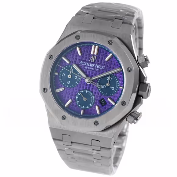 Audemars Piguet Royal Oak Self-Winding Chronograph Purple/Blue Dial in Steel-fasswatch